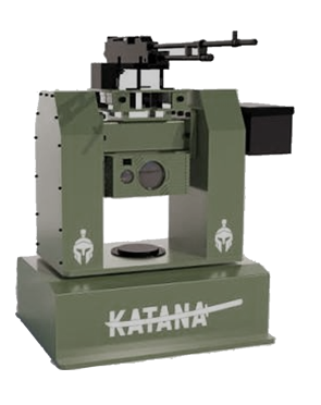 Gridbots KATANA stabilised remote weapon station with 7.62 mm medium machine gun in the air defence role